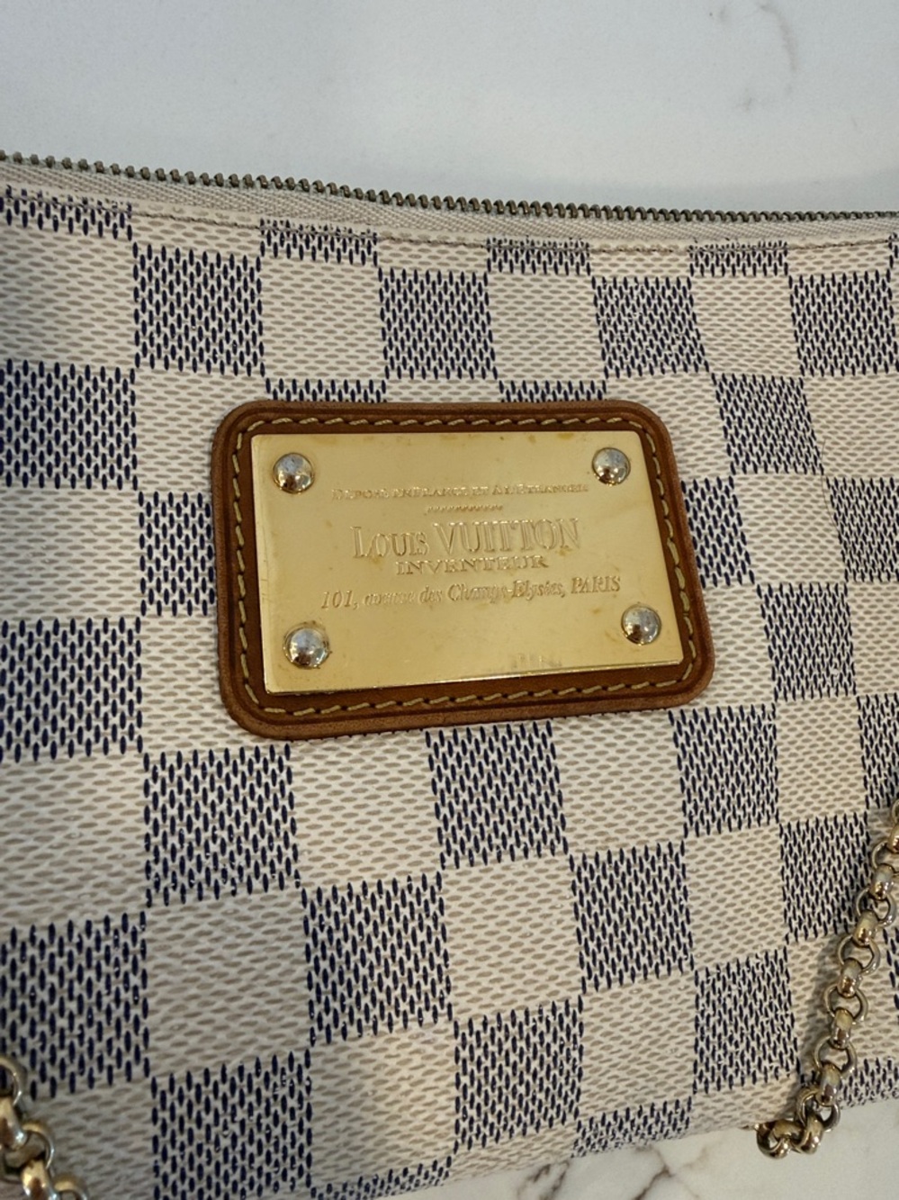 Louis Vuitton Eva Damier Azur Canvas Pouchette - Picture 3 of 6